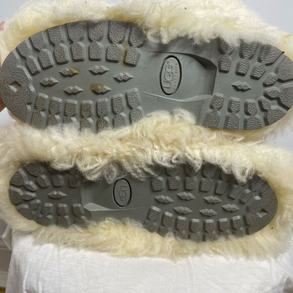 UGG Australia Classic Short Fluff Momma Mama Baby White Mini Winter Boots 8 - Picture 5 of 10